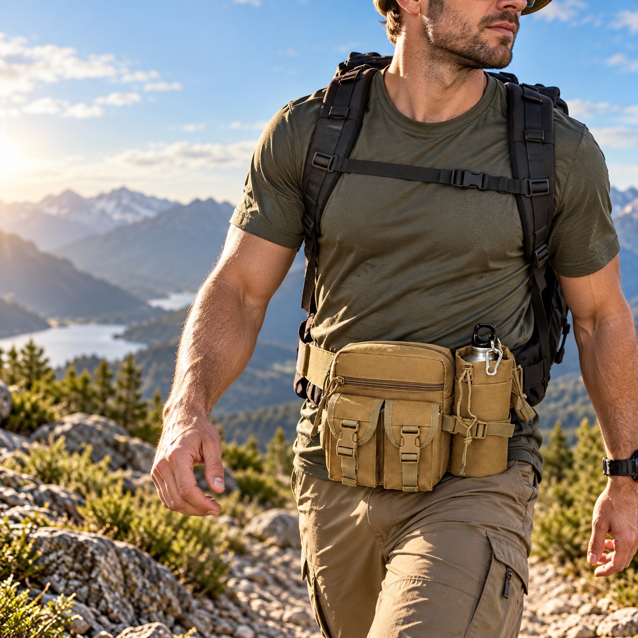 Bolsa de cintura tática multif - Hiking Backpack Waterproof avaliação e preço